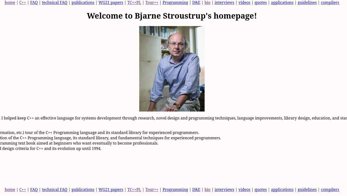 Stroustrup's Website
